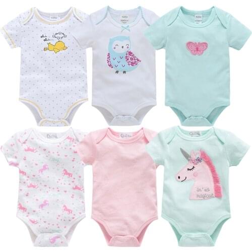 Outfits Newborn Baby Summer Rompers 100% Cotton Infant Body Short Sleeve Baby Jumpsuit Cartoon ropa bebe Baby Boy Girl clothes