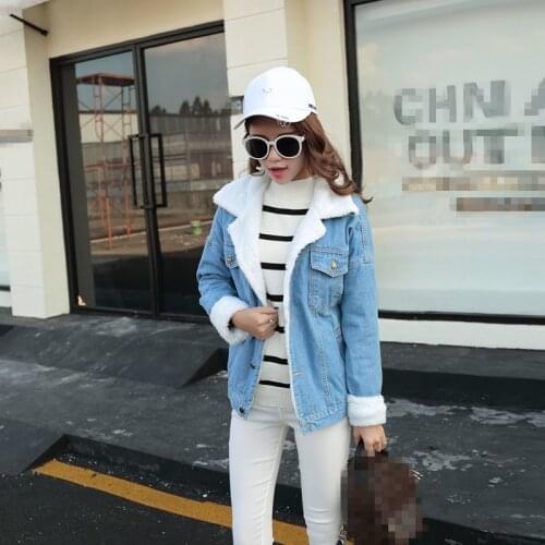 Winter New Fashion Womens Casual Coats Long Sleeved Single Breasted Pockets Fleece Lining Korean Style Short Parkas Slim Fit