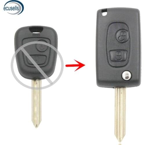 2 Button Folding Remote Key Shell Case Fob for Citroen For Peugeot Partner Saxo Xsara Picasso Berlingo Expert Boxer SX9 Blade
