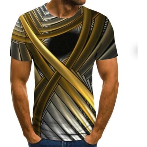 2021 new three-dimensional graphic T-shirt mens casual tops fun 3D mens T-shirt summer O-neck shirt plus size streetwear