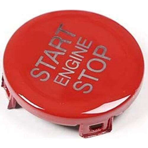 ABS Car Engine Start Stop Switch Button Cover Trim for Alfa Romeo Giulia Stelvio 2017 2018 (Red)