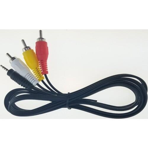 Jack 3.5 Mm Male To 3 RCA Male Audio Video AV Cable 3RCA AV Cable for TV Box DVD CD Computer Sound Speaker Car 1M