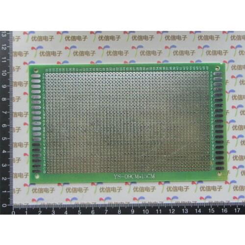 Free shipping single HASL / 2.54MM Pitch / 9 * 15CM universal board / test board / full glass fiber green oil board