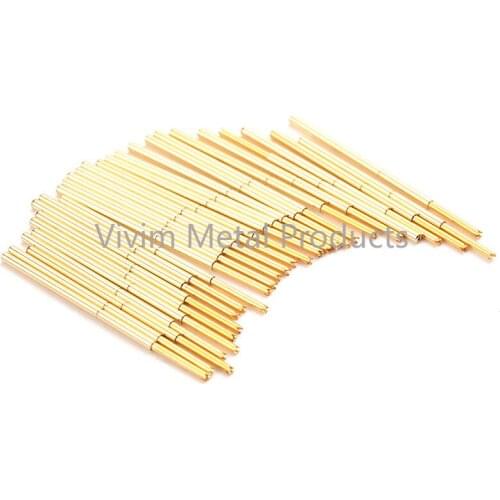 Safety Household Durable Brass Spring Test Probe PA100-Q1 Spring Test Probe 100 / PCS Metal Test Probe Sleeve Length 33.35mm