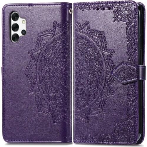 Wallet Case For Samsung Galaxy A32 Case Bumper Floral Filp Leather Cover For Samsung A32 Case For Samsung A32 4G Cover 6.4 inch