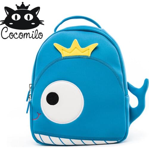 Cocomilo Baby 3D Model whale Kids Baby Bag Anti Lost School Bags for 2-6 Years Boys and Girls Bagpack Waterproof Backpack light