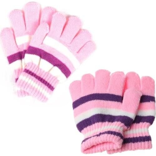 N7ME Children Girls Boys Kids Stretchy Mittens Knitted Gloves Winter Warmer New