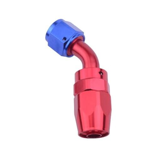 Swivel Hose End Fitting Adapter An 4 An4 45 Degree Aluminum Blue And Red Seal Braided Fitting