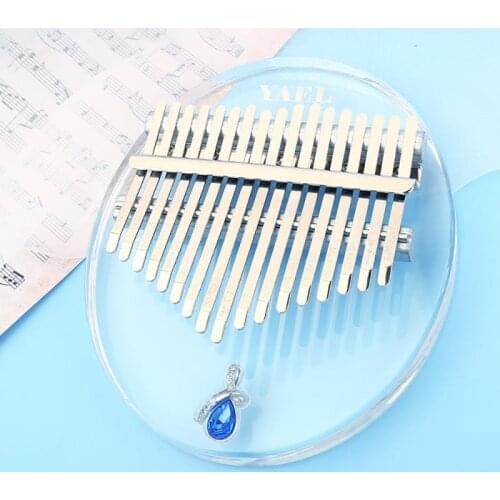 Kalimba Acrylic 17 Key Transparent Thumb Piano Finger Piano Gift with Tuner Hammer Stick Kalimba Case Rainbow Kalimba