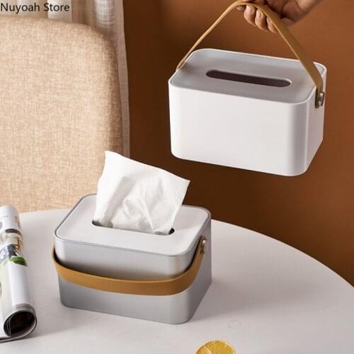 Tissue Box Portable Nordic Personality Living Room Restaurant Coffee Table Pumping Paper Box Creative Home Storage Decoration