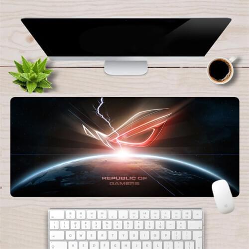 Large Custom 90x40cm ASUS Gaming Mouse pad Gamer Republic Of Gamers Keyboard Pad Locking Edge Rubber Durable Laptop Desk Mat