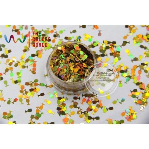 TCA200 Laser Gold Color Goblet Champagne Glass 5MM Nail Art Glitter dust ,Specular luster tatto,Art decoration and others