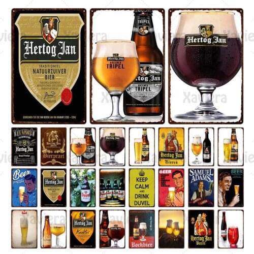 Metal Iron Sheet Vintage Tin Painting Beer Gentleman Toast To Celebrate Metal Printing Plate Home Wall Decoration Old Background