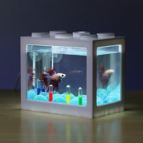 PETFORU Betta fish Fighting Cylinder Rumble Fish Cylinder Mini Aquarium Building block fish tank
