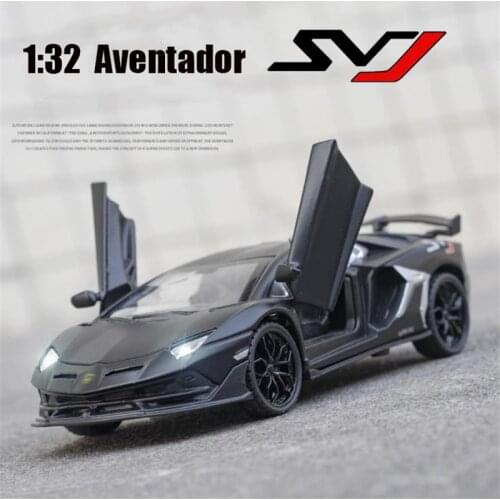 1:32 Aventador SVJ Diecast Alloy Car Model Diecasts Toy Vehicles Car Model Sound Light Collection Toys for Children Gift