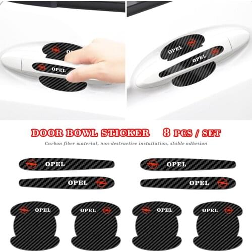 Car Door Sticker Carbon Fiber Scratches Resistant Cover Auto Handle Protection Film For Opel Corsa Insignia Astra Antara Meriva