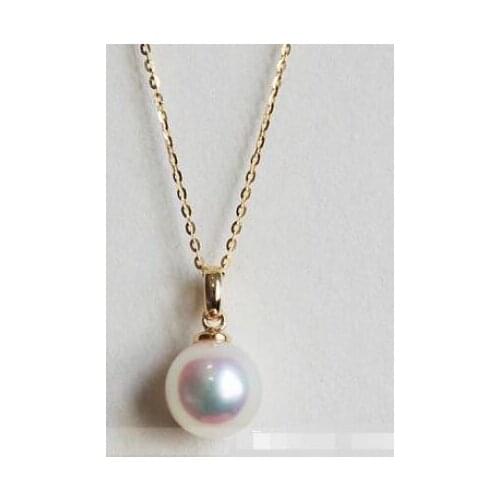 Natural Japanese 9-10mm Akoya Pearl Necklace Pendant