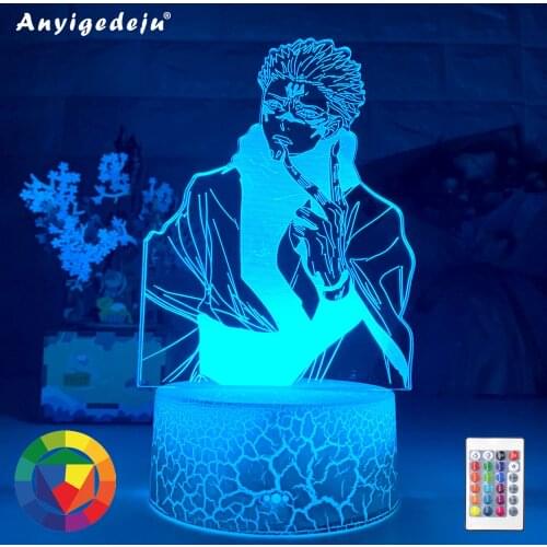Newest LED Night Lamp Anime Lamp Gojo Satoru Figure for Kids Bedroom Decor Nightlight Manga Cool Gift Child Table Lamps