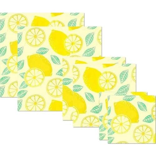 Beeswax Wrap, Set of 6 Pack, Eco Friendly Reusable Food Wraps, Sustainable Plastic Free Food Storage, Sandwich Wrappers