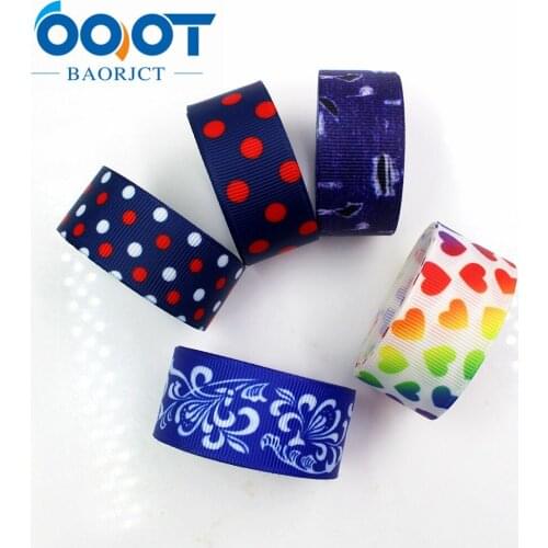 OOOT BAORJCT 1'' 25MM cartoon Printed grosgrain ribbon,Clothing accessories jewelry,DIY Handmade gift wrapping 179211