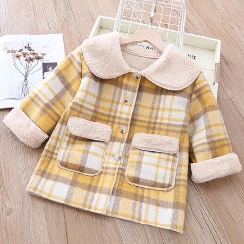 Girls' cotton-padded coats childrens long coats