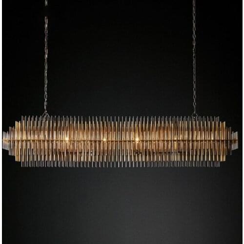 Post-modern light luxury led chandelier lighting Nordic cafe bar crystal hanging lamp luxury living room dining room chandelier