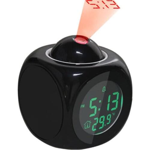 Glow In The Dark Toy Projector Clock Calendar with Digital Laser Time LCD Projection Snooze Clock for Kids Birthday Gift