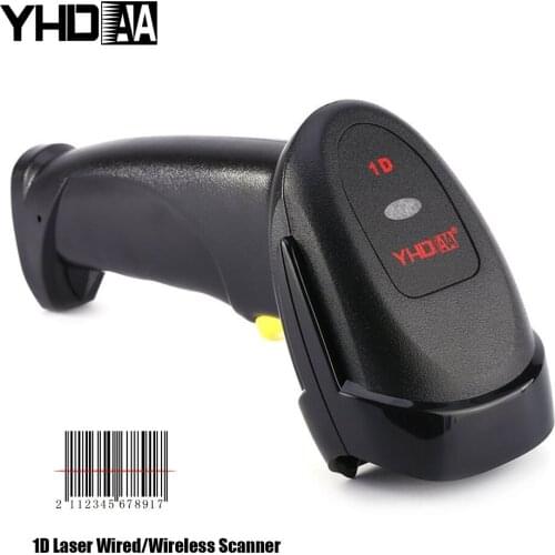Wired Barcode Scanner Wireles 1D Laser Bar Code Reader for Retail Pharmacy Library Laser code Scan for Win7/8/10 MAC OS Computer