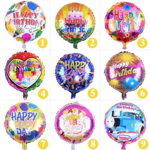 Quevinal 18 inch Happy Birthday Heart Air Balls Aluminum Foil Balloons Party Decorations Kids Helium Ballon Party Supplies