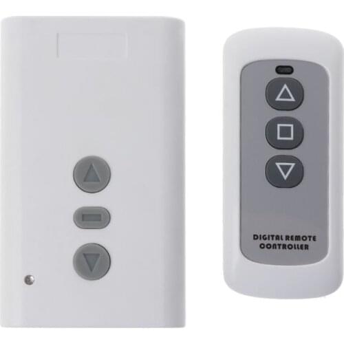 433MHz AC220V 2CH Relay Receiver+RF Transmitter Wireless Remote Control Switch for Garage Door Motor Forward Reverse Projector C