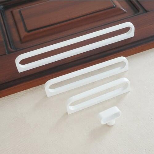 3.66" 5" 7.55" 12.6" Drawer Knobs White Pull Rings Zinc Alloy Cabinet Closet Handle Kitchen Furniture Handle 93 128 192 320mm