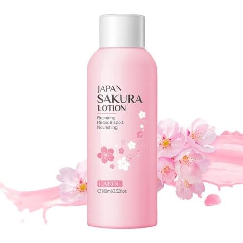 Sakura Moisturizing Lotion Face Cream Reduce Spot Repair Dry Rough Skin Nourishing Vitamin C Essence Whitening Skin Care Product