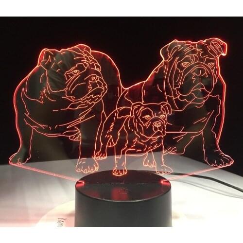 Dog Paw Kids Toy LED Touch Table Lamp 7 Colors Flashing Light Home Decoration 3D Night Light Puppy Footprints Lamp