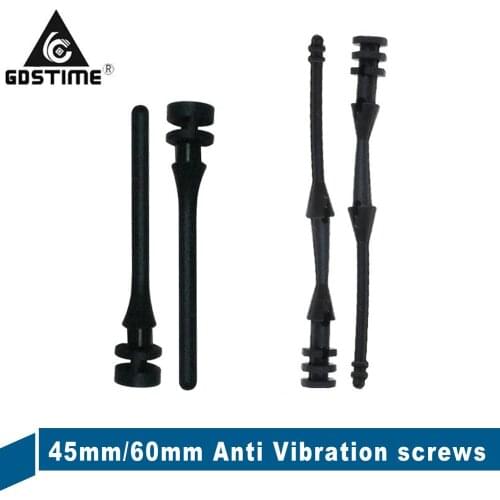 100pcs 45mm 65mm Screw Pin Rivet Rubber PC Fan Anti Vibration Mount Silicone Screws Noise Absorbtion Fans Computer Rubber Screws
