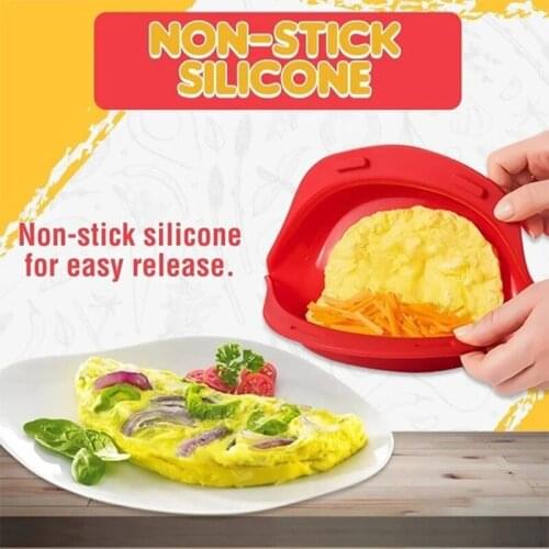 Microwave Silicone Omelette Maker Egg Roll Baking Tray Pan Kitchen Supplies SNO88