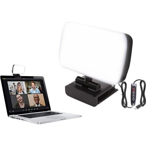 Video Conference Lamp Light For Laptop Computer Desktop Youtube LED Photography Lighting Kit With Stand Phone Holder Clip On