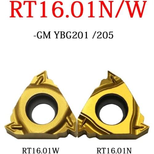 RT16.01N RT16.01W 1.00GM 1.50GM 1.75GM 2.00GM 2.50GM 3.00GM YBG201 YBG205 Carbide Inserts Threading CNC Lathe Tool Machine