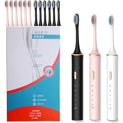 USB Rechargeable Tooth Brush Adult Electronic Washable Whitening Teeth Brush Powerful Ultrasonic Sonic Electric Toothbrush