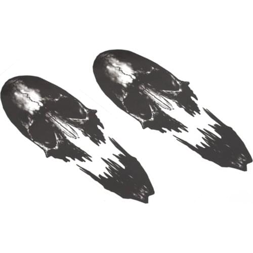 Universal Motorcycle Front Fork Skull Decals Graphic Stickers for Harley Sportster Softail Dyna Electra Glide Waterproof Sticker