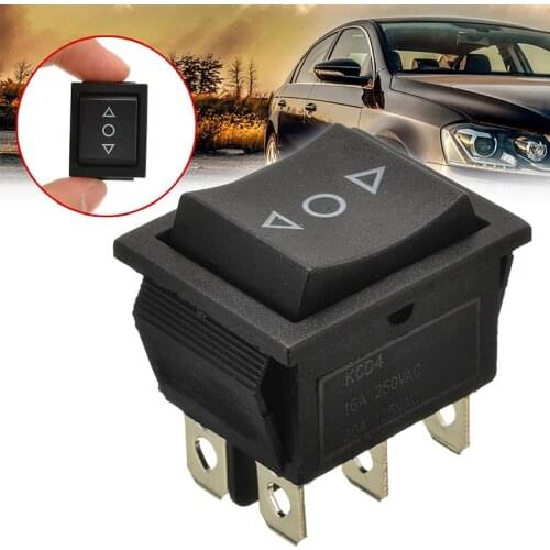 Universal 1pc Automatic Rebound Ship-shape 6-pin 3 File Power Switch For Car Motorcycle Boat AC 250V/16A AC 125V/20A