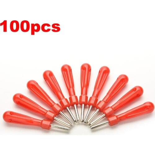 Youwinme 100pcs Car Stying Tire Valve Core Wrench Removal Tool Screw Driver Auto Tyre Motorcycle Install Valve Core Repair Kit