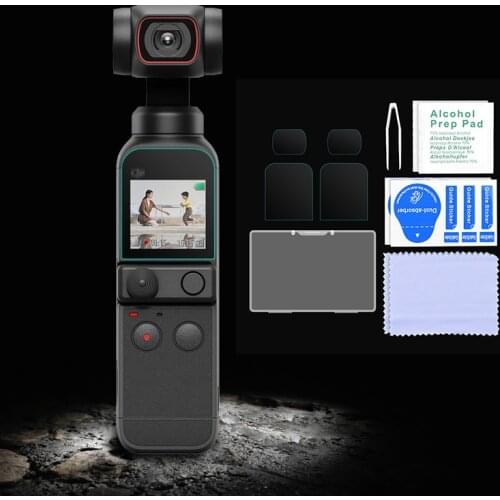 For DJI Pocket 2 Tempered Glass Lens Protective Film Kit Gimbal Camera Screen Cover Anti-scratch Protection Accessories