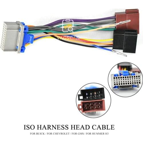 12-142 ISO Car Radio Adapter for BUICK for CHEVROLET for GMS for HUMMER H3 Wiring Harness Connector Lead Loom Cable Plug