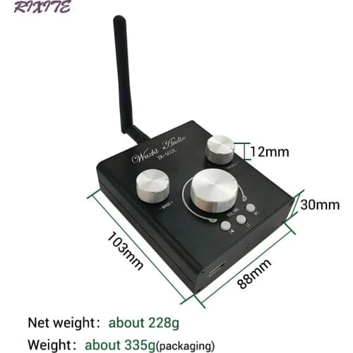 2*50W Bluetooth 5.0 TPA3116 Hifi Dual Channel Audio Power Amplifier module high and low bass subwoofer usb aux lossless output