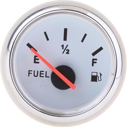 2" 52mm Universal Boat Marine Car Fuel Level Gauge LED Light Display Black 2