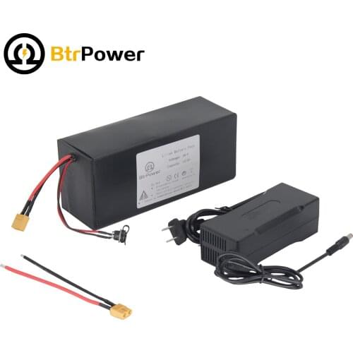 36 V 10 AH E Bike Lithuim-Ion Battery Pack with 3 A Charger 20A BMS High Temperature Resistance Fast Charging Outdoor Daily Use