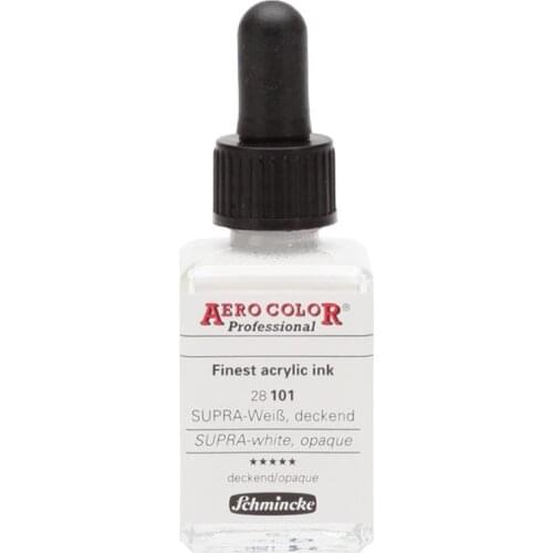 Schmincke Aero Color Acrylic Ink 28 ml 101 Supra White Opaque 101