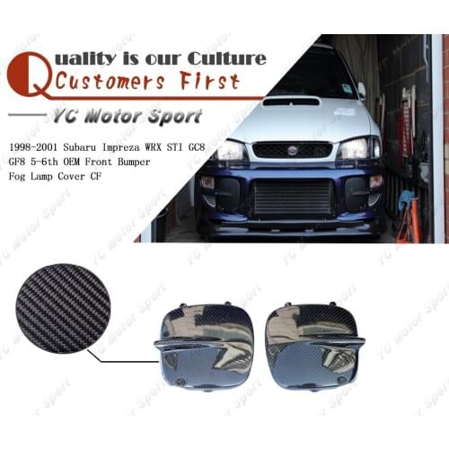 Car Accessories Carbon Fiber Fog Lamp Cover Fit For 1998-2000 Impreza WRX STI GC8 GF8 5-6th OEM Front Bumper Fog Lamp Cover