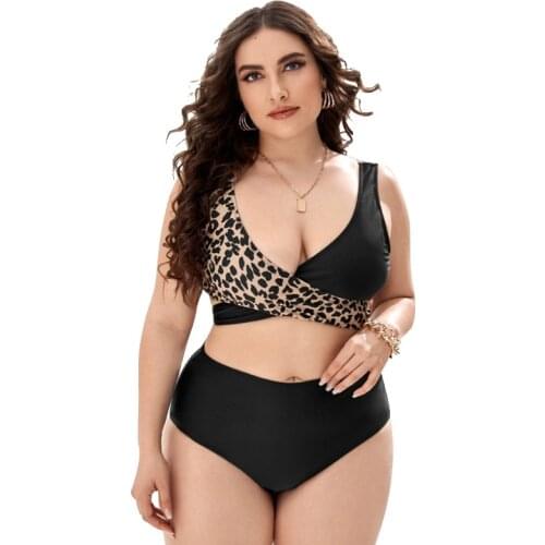 Womens Plus Size Print Bikini Swimsuit Bikini Swimsuit Biquinis Feminino plus size swimwear bikini for fat women sexy swimwear