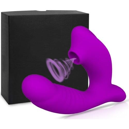 Dildo Vibrator for Women Sucking Vibrators G Spot Clit Stimulation Vibrator Oral Sex Nipple Sucker Adult Sex Toys Blowjob Toys